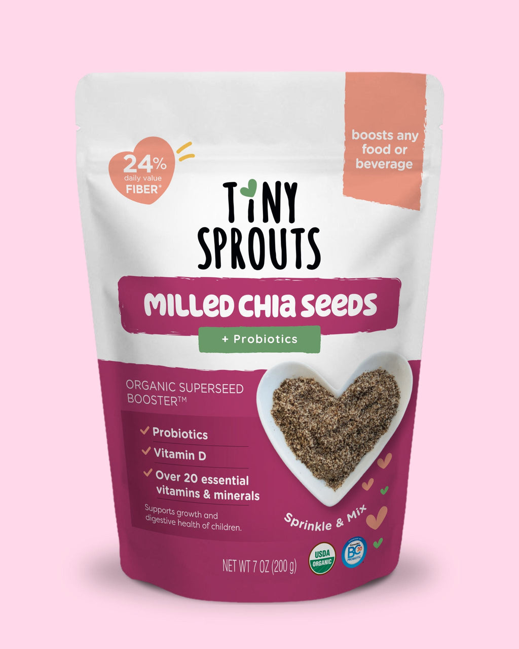 Organic Milled Chia Seeds + Vitamin D & Probiotics (Copy)