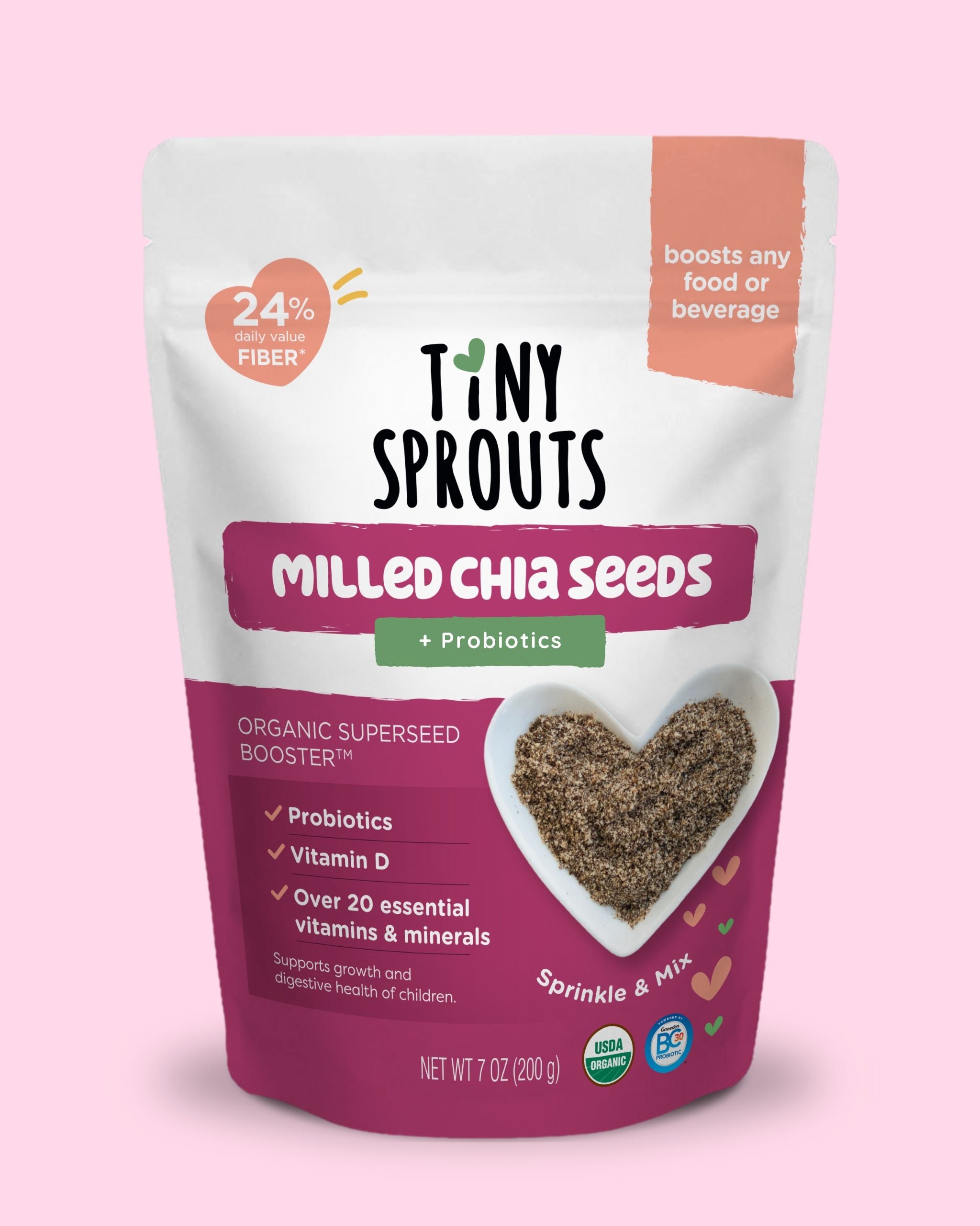 Organic Milled Chia Seeds + Vitamin D & Probiotics (Copy)