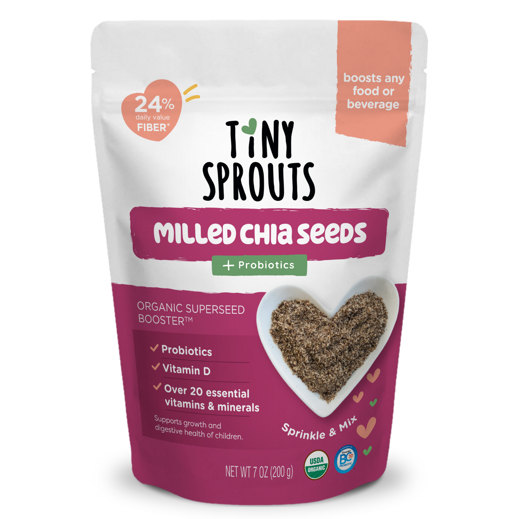 Organic Milled Chia Seeds + Vitamin D & Probiotics (Copy)