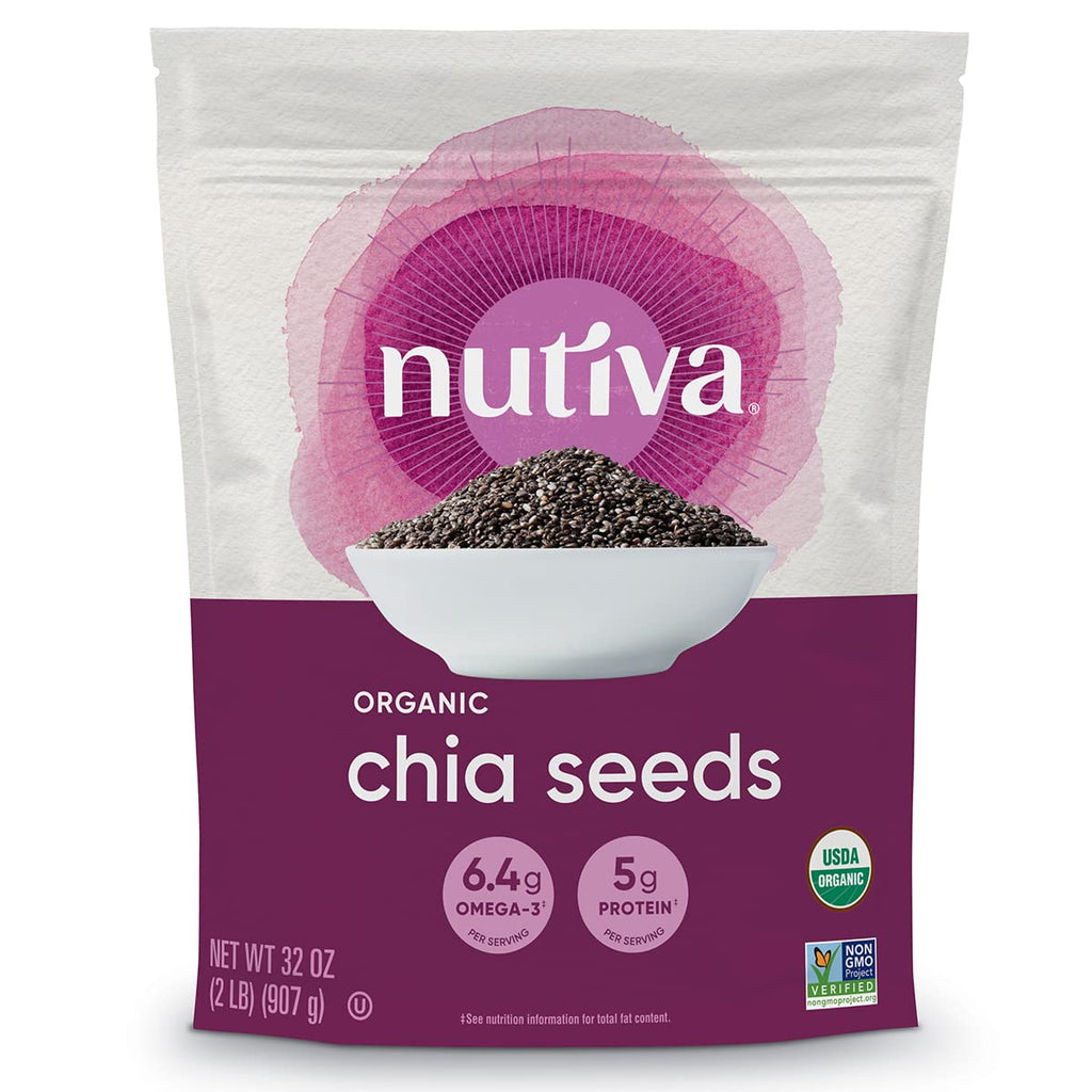Nutiva USDA Organic Raw Black Chia Seeds, 32 Ounce (Pack of 1)